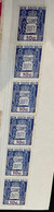 (stamp 19-10-2022) Mint - Australia - Stamp Duty (strip Of 6) 10 Cents Blue - Fiscali