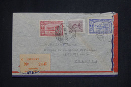 URUGUAY - Enveloppe De Montevideo En Recommandé Pour Paris En 1951 Par Avion - L 132773 - Uruguay