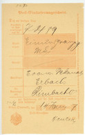 Erbach Odenwald 1897 Postschein - 1800 – 1899