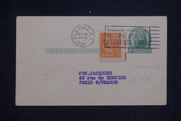 ETATS UNIS - Entier Postal Commercial + Complément De New York Pour La France En 1951 - L 132796 - 1941-60