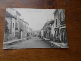 CPA 38 Jallieu Grande Rue Animée écrite 1920 - Jallieu