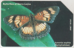 SIERA LEONE - Junonia Sophia (Butterfly), 50 U ,used - Sierra Leone