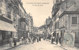 94-VILLENEUVE-SAINT-GEORGES- LA RUE DE PARIS - Villeneuve Saint Georges