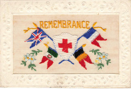 CARTE BRODEE : REMENBRANCE - Embroidered