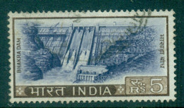 India 1967 Pictorial, 5r Bhakra Dam FU - Gebraucht