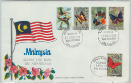 82297 - MALAYA - POSTAL HISTORY - FDC Cover 1970 + INFORMATION LEAFLET Butterfly - Malaya (British Military Administration)