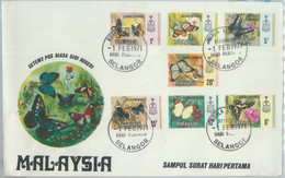 82298 - MALAYA  - FDC Cover 1971 + INFORMATION LEAFLET Butterflies PULAU PINANG - Malaya (British Military Administration)