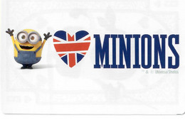 Carte Card Carrefour - LES MINIONS -  MINIONS Coeur Drapeau Anglais J'aime L'anglais - Other & Unclassified