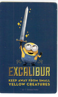 Carte Card Carrefour - LES MINIONS -  EXCALIBUR Keep Away From Small Yellow Creatures Epée - Other & Unclassified