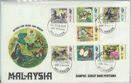 82301 - MALAYA  - FDC Cover 1971 + INFORMATION LEAFLET Butterflies TRENGGANU - Malaya (British Military Administration)