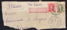 Chine 1932 Yoyo Manchukuo Sur Fragment D'enveloppe Pour Le CAnada CAD Pinkiag 1932 - 1912-1949 Republic