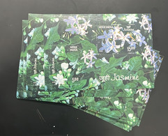 India 2008 Jasmine Flower Flora Perfumed Scented Fragrant Lot Of 5 Miniature Sheets MS MNH - Sonstige & Ohne Zuordnung