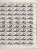 1970 Italia Italy Repubblica GIORNATA DEL FRANCOBOLLO 50 Serie In Foglio Mai Piegato MNH** STAMP DAY Sheet - Full Sheets