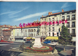 43- LE PUY EN VELAY - SQUARE ET STATUE LAFAYETTE - TOUR PANESSAC - CAFE DE LA POSTE - Le Puy En Velay