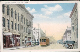 CANADA - CENTER STREET / TRAM - CALGARY - ALTA - 1910s (15072) - Calgary