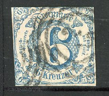 T Und T  SUD- Yv. N° 43 Mi. N° 33 IA  (o) 6k Bleu Cachet 218 BAD HOMBURG   Cote 25  Euro  BE R  2 Scans - Thurn And Taxis