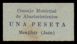 España Billete Local Guerra Civil Menjíbar Jaén 1 Peseta 1937 EBC XF - Autres & Non Classés