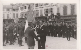 51/ Chalons Sur Marne - Lot  De 3 Cartes Photos 10 Mai 1936 - Remise Du Drapeau Amicale Des Sous Officiers Place L Hotel - Châlons-sur-Marne