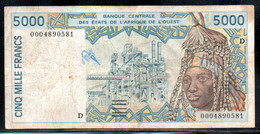 659-Mali 5000fr 2000 D000 RARE - Malí