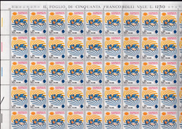 1967 Italia Repubblica GIORNATA DEL FRANCOBOLLO 50 Serie In Foglio MNH** STAMP DAY Sheet - Complete Vellen