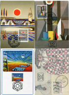 AUSTRIA 1981-98 Thirteen Maxicards With Modern Art Stamps. - Cartoline Maximum