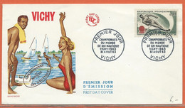 SPORT SKI NAUTIQUE FRANCE LETTRE FDC DE 1963 - Waterski