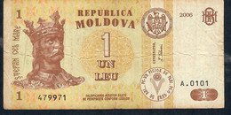 MOLDOVA P8g 1 LEU 2006   # A.0101  VF NO P.h. - Moldavia