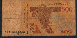 W.A.S. TOGO P819Tc 500 Francs (20)14 FINE - Togo