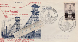MONTCEAU LES MINES - Enveloppe Seule FOIRE EXPOSITION De 1956 à Destination De Paris - Storia Postale