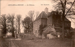 Lessard-en-Bresse Canton De Saint-Germain-du-Plain Le Château Castle Petit Village Saône-et-Loire Dos Vert En B.Etat - Autres & Non Classés