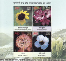 INDIA Block 115,unused,flowers - Blocchi & Foglietti