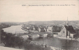 CP FRANCE - 89 - SENS - Vue Panoramique De L'église Saint Maurice Et Du Nouveau Pont Sur L'Yonne - Collection PRS - Sens