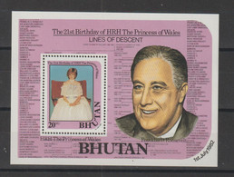 Bhoutan 1982 Lady Diana BF 85 ** MNH - Bhoutan