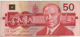 CANADA  $ 50 Dollars  P98c  1988   (William Lyon MacKenzie King + Snowy Owl Back   Sign.  Knight & Thiessen ) - Kanada