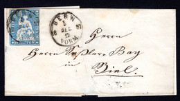 SCHWEIZ, 1855 Strubel, Berner Druck, Auf Brief - Covers & Documents