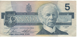 CANADA  $ 5 Dollars  P95c  1986 ( Sir Wilfrid Laurier + Kingfisher Bird  At Bonin & Thiessen ) - Kanada