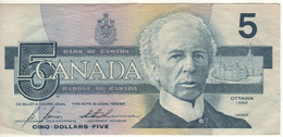 CANADA  $ 5 Dollars  P95c  1986 ( Sir Wilfrid Laurier + Kingfisher Bird  At Bonin & Thiessen ) - Canada