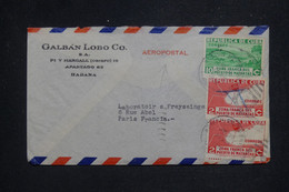 CUBA - Enveloppe Commerciale De La Havane Pour Paris En 1936 Par Avion  - L 132850 - Storia Postale