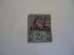 ZULULAND USED PERFINS STAMPS 1888  OVERPRINT VICTORIA 2.1/2 D - Zoulouland (1888-1902)