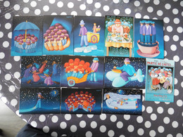 LOT DE  12   CARTES POSTALES NEUVES    PEINTURES DE  SLOBODAN - 5 - 99 Postcards