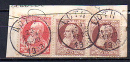 74 + 77 (2x) Gestempeld Op Fragment LOTH - 1905 Grosse Barbe