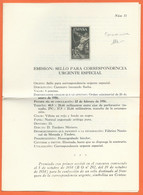 SPORT TIR A L'ARC ESPAGNE TIRAGE EN NOIR DE 1956 SUR DOCUMENT - Tir à L'Arc