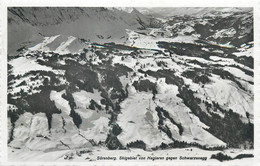 Switzerland Postcard Kurort Sorenberg Skigebiet Von Hagleren Gegen Schwarzenegg 1949 - Egg