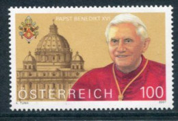 AUSTRIA  2007 80th Birthday Of Pope Benedikt MNH / **.  Michel 2650 - Ungebraucht