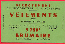 Buvard Brumaire, Vêtements Pour Hommes Et Dames. - Vestiario & Tessile