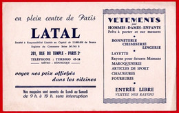 Buvard Latal, Vêtements Hommes, Dames, Enfants, Bonneterie, Chemiserie, Lingerie. - Textile & Vestimentaire