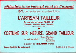 Buvard L'Artisan Tailleur, Costumes Sur Mesure, Grand Tailleur. - Vestiario & Tessile