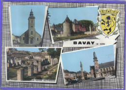 Carte Postale 59. Bavay  Ruines  Chateau  église Blason  Très Beau Plan - Bavay
