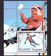 Fujeira CTO  MS，1972 Skiing Children - Asia (Other)