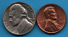 USA LOT 1 CENT + 5 CENTS 1964 - Lots & Kiloware - Coins
